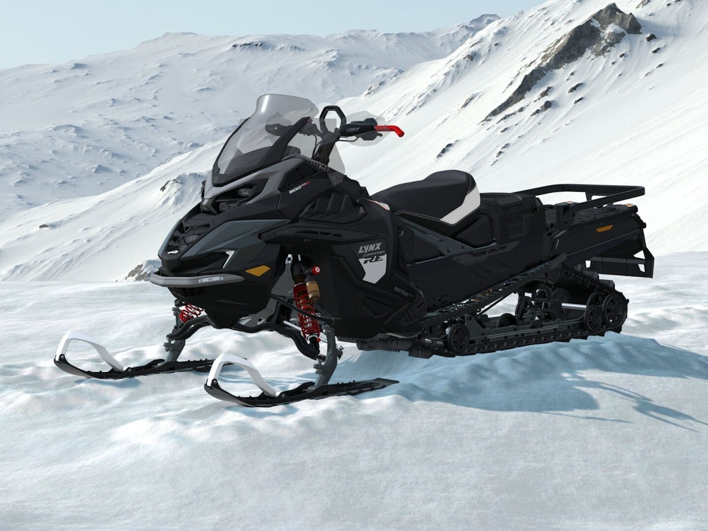Lynx COMMANDER RE 2027, 900 ACE Turbo R, Tactical Grey / Black — Слева спереди