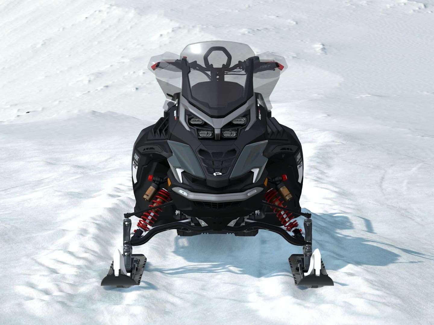Lynx COMMANDER RE 2027, 900 ACE Turbo R, Tactical Grey / Black — Спереди