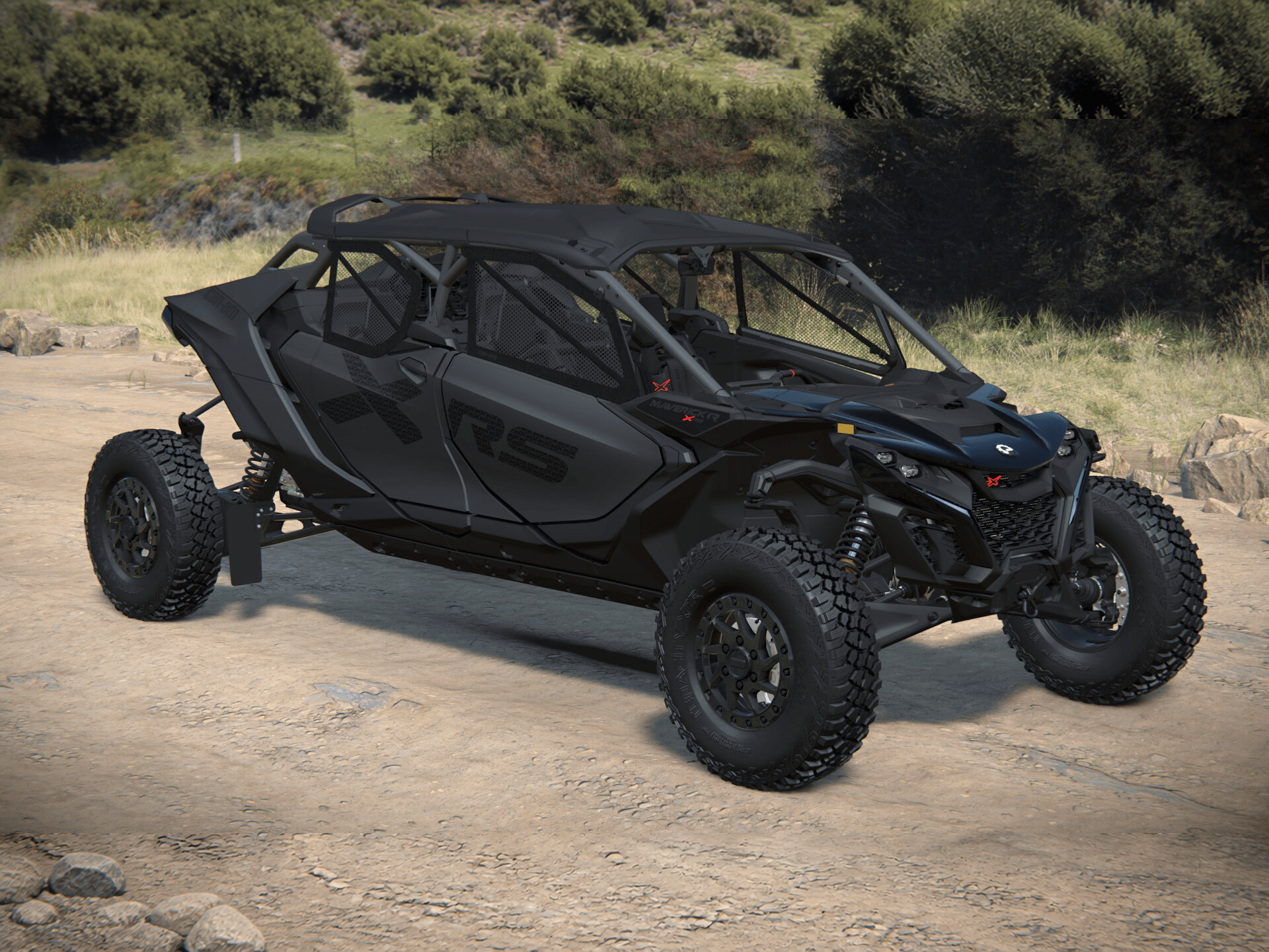 Can-Am Maverick R MAX X rs 2027, Triple Black, 0007DVB00 — Справа спереди