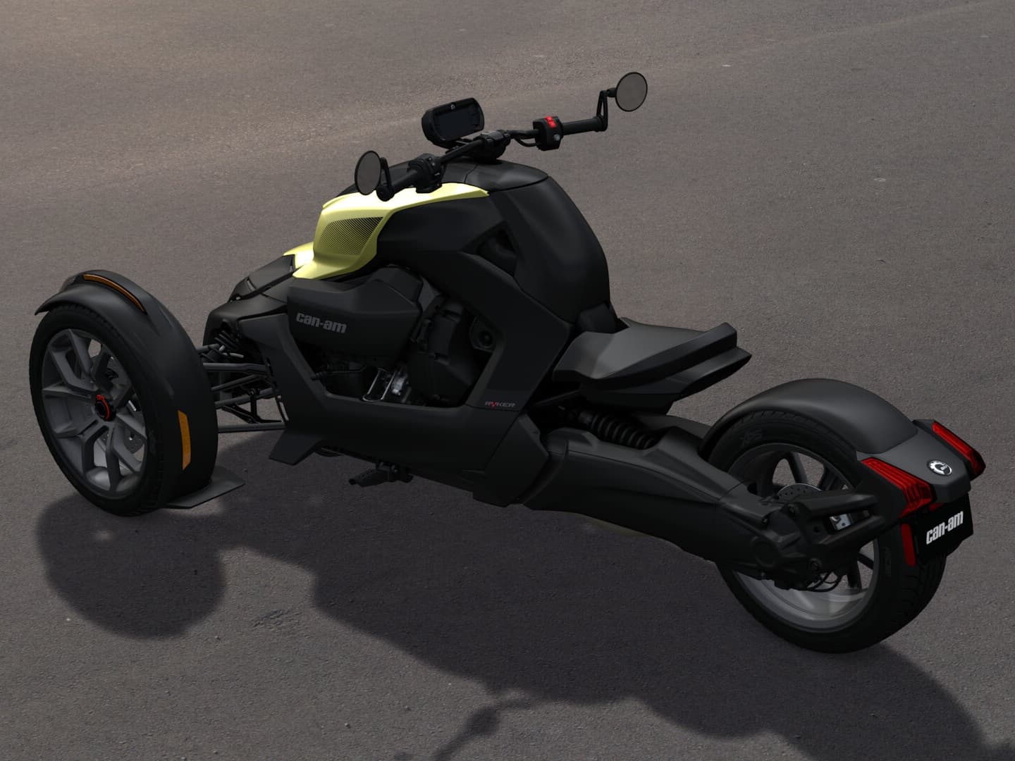 Can-Am Ryker 900 2026 — Lemon Twist — Сзади слева