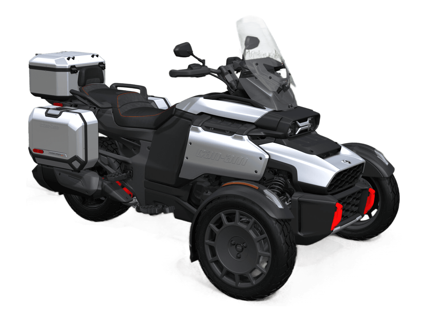 Can-Am Canyon XT 2026 — Sterling Silver Satin — Спереди справа