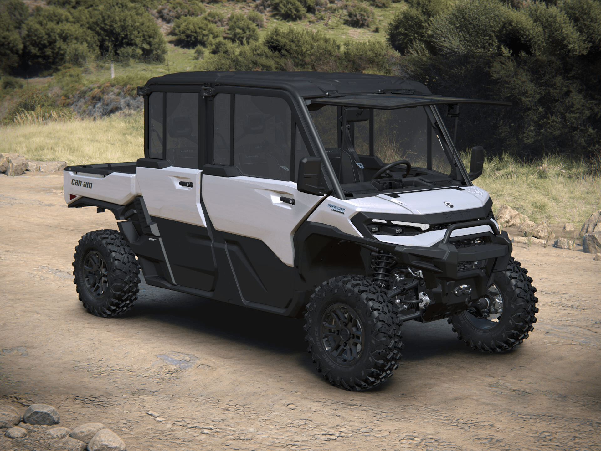 Can-Am Defender MAX Limited 2027, Hybrid White, 0006MVH00 — Справа спереди