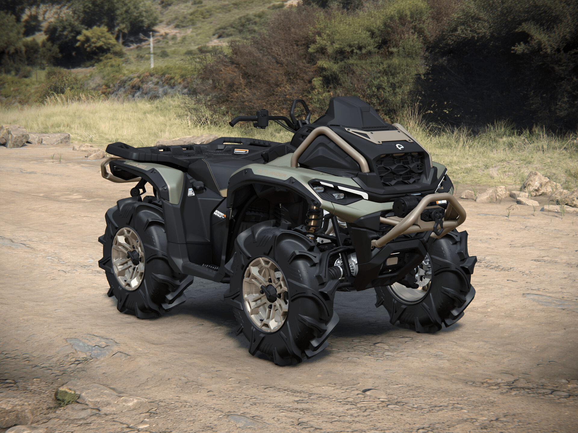 Can-Am Outlander X mr 2027, 1000R, Loft Green Satin, 0005LVB00 — Справа спереди