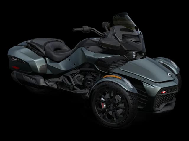 Can-Am Spyder F3-T 2026 — Mineral Blue — Спереди справа