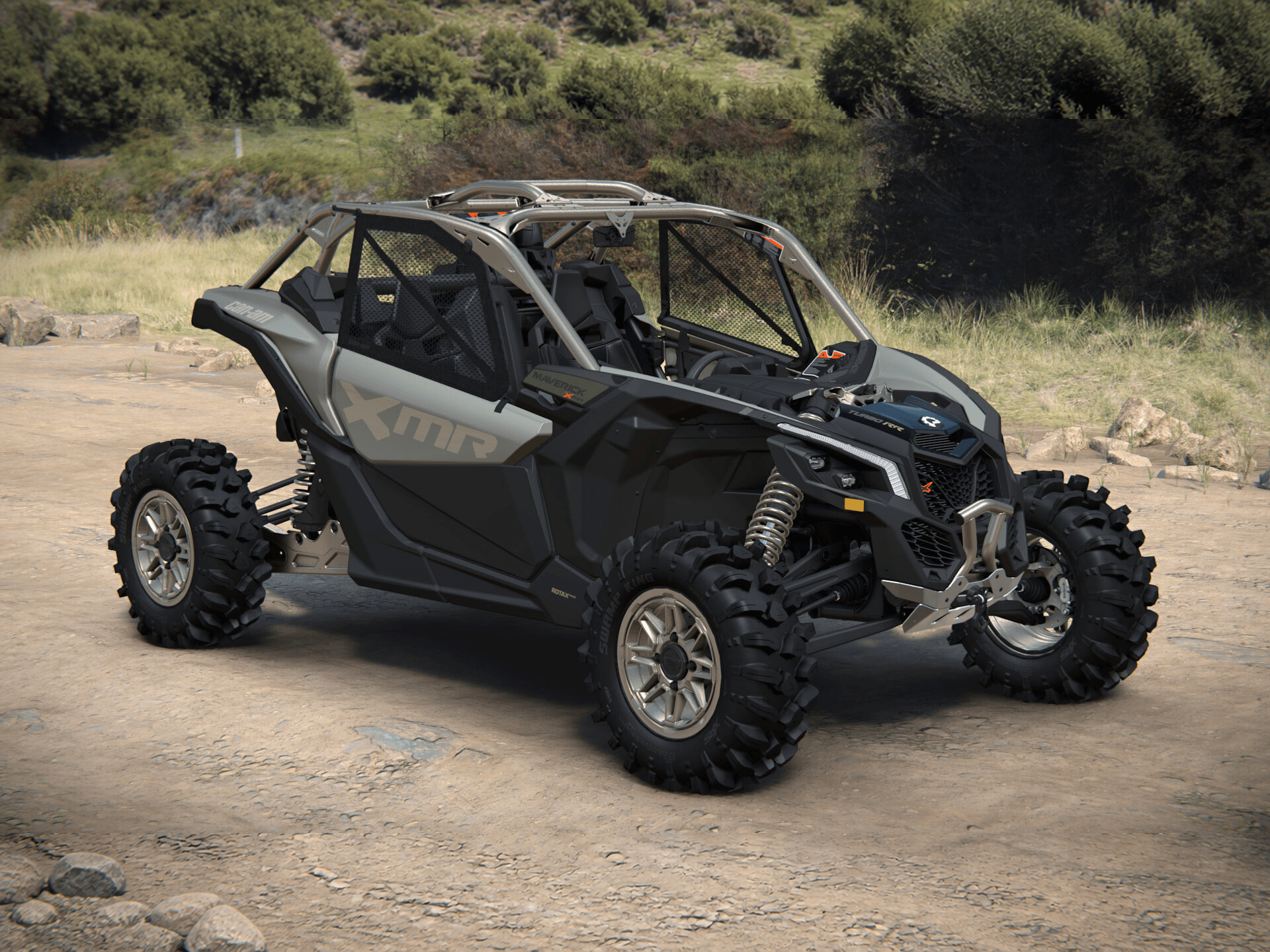 Can-Am Maverick X3 X mr 2027, Loft Green Satin, 0006VVB00 — Справа спереди