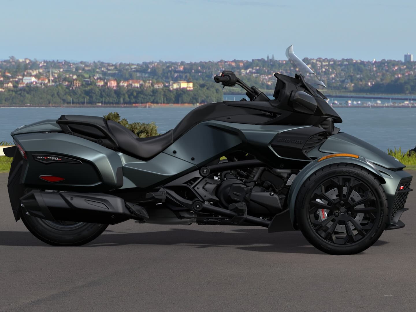 Can-Am Spyder F3-T 2026 — Mineral Blue — Вид сбоку