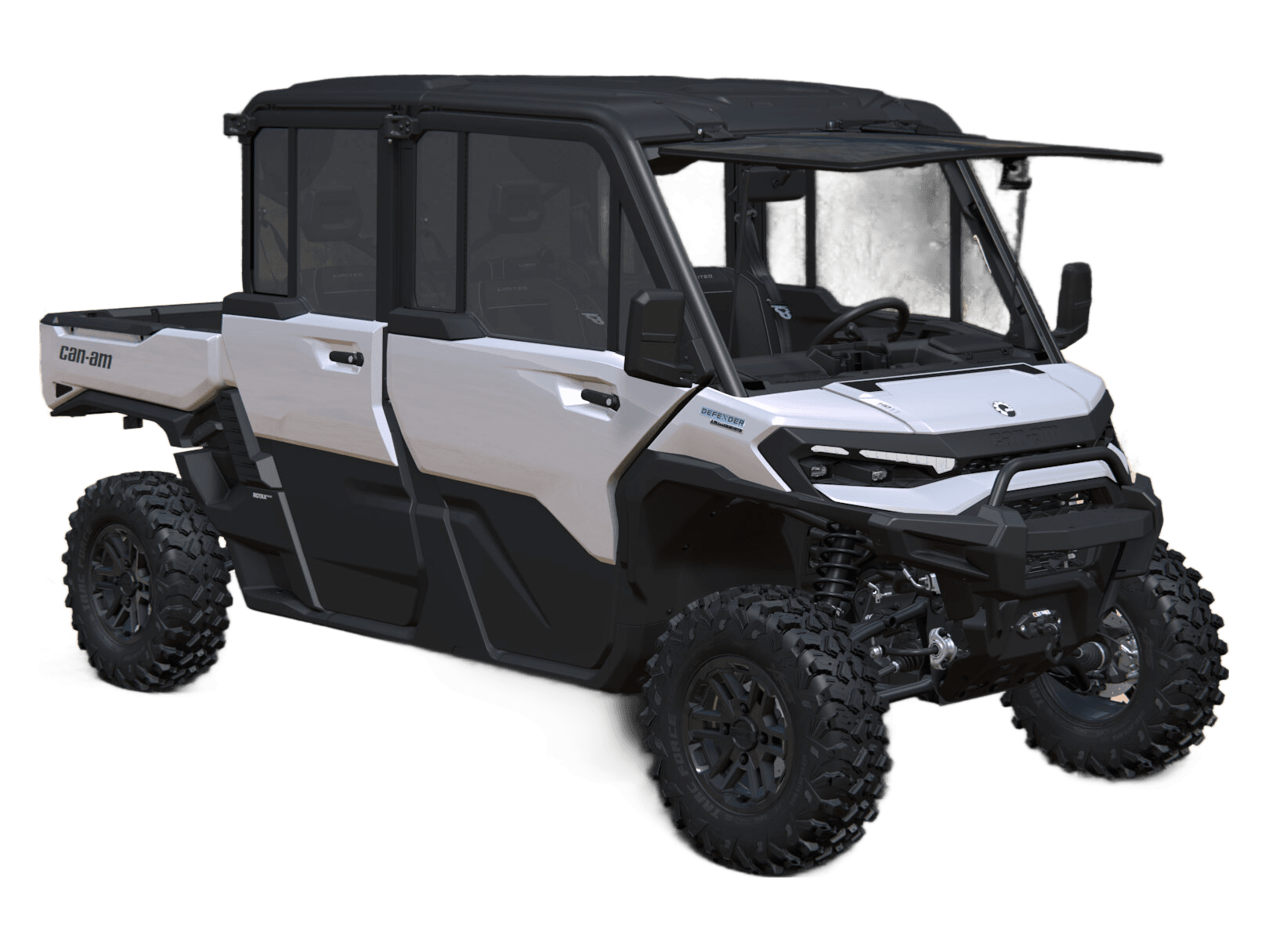 Can-Am Defender MAX Limited 2027, Hybrid White, 0006MVH00 — Обложка на прозрачном фоне
