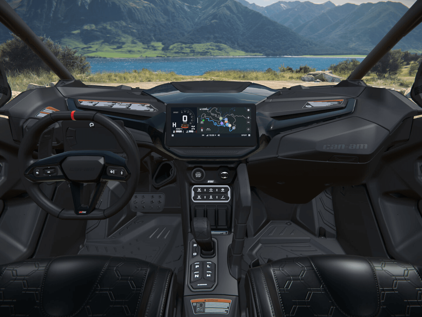 Can-Am Maverick R MAX X rs 2027, Triple Black, 0007DVB00 — Приборная панель