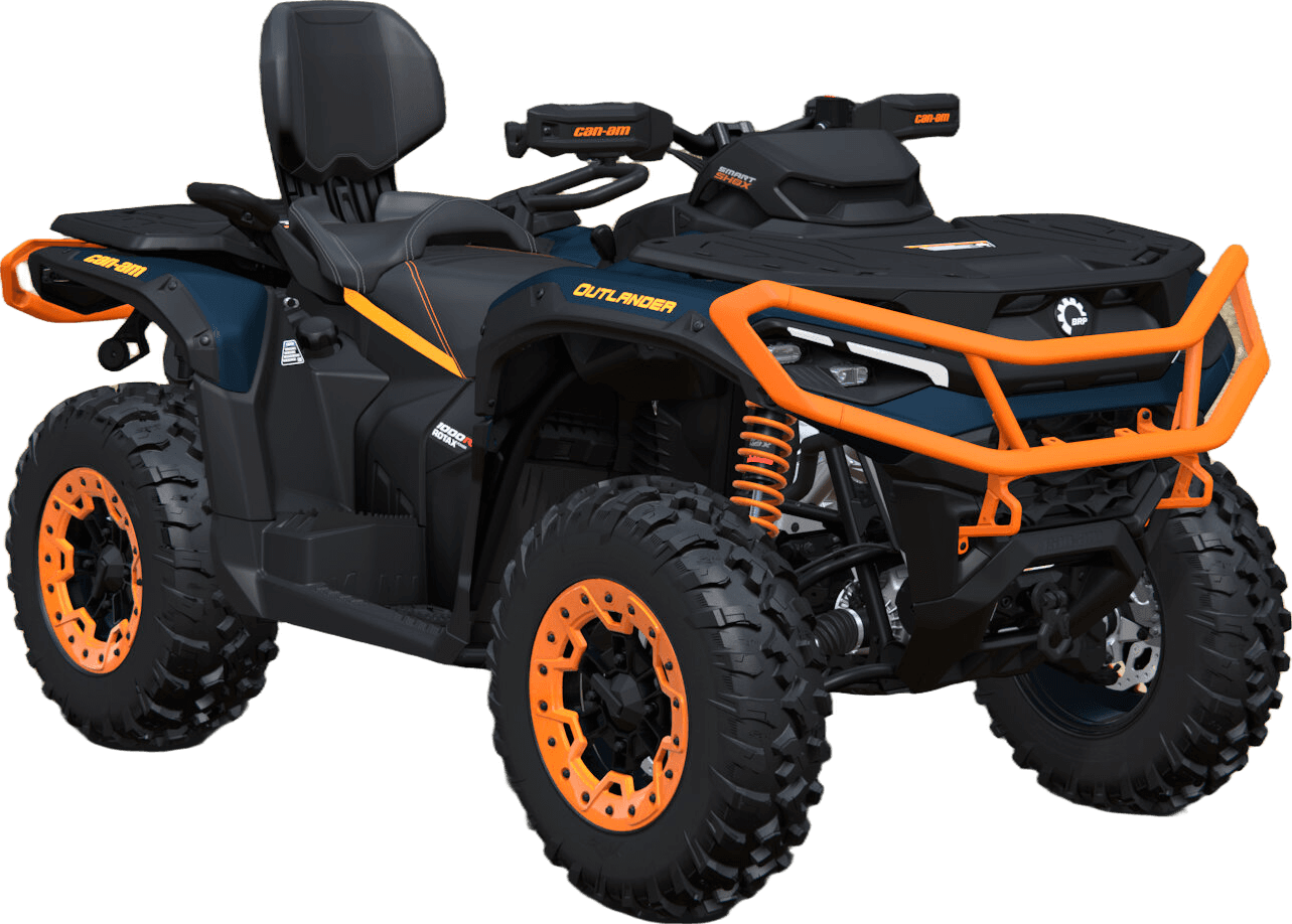 Can-Am Outlander MAX XT-P 2027, 1000R, Dusty Navy & Orange Crush, 0004UVB00 — Обложка на прозрачном фоне