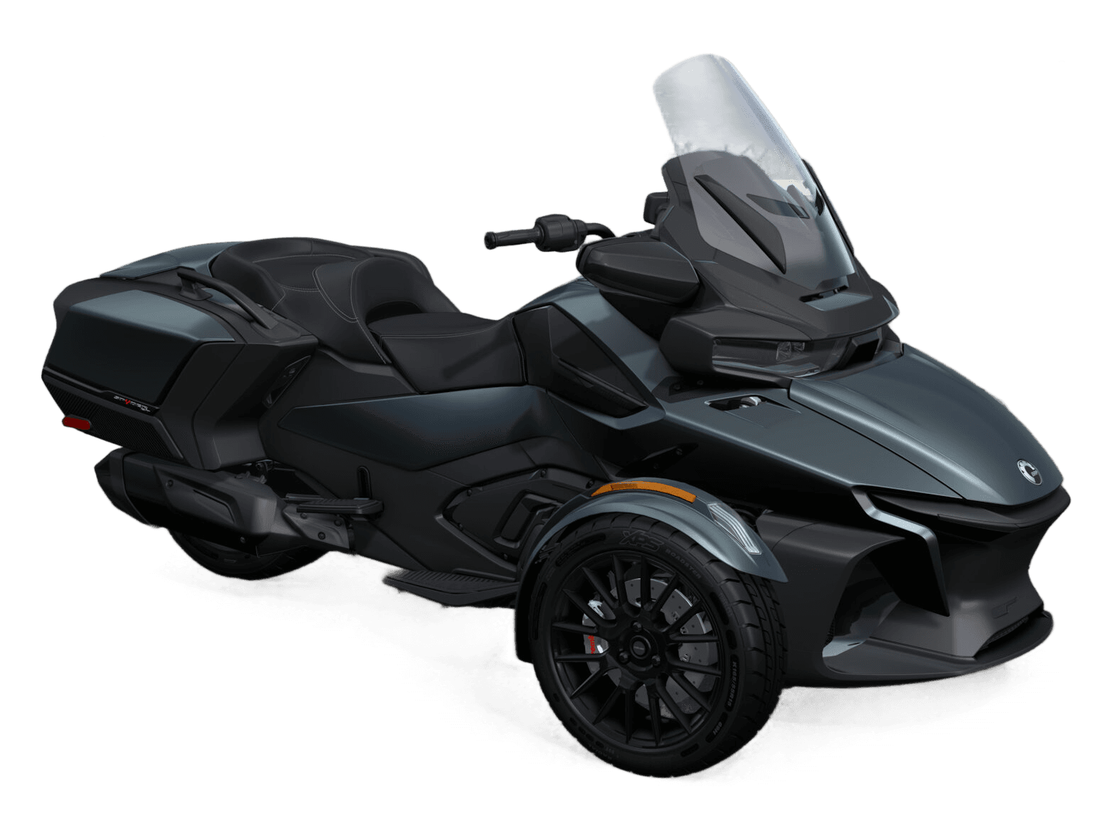 Can-Am Spyder RT 2026 — Mineral Blue — Спереди справа