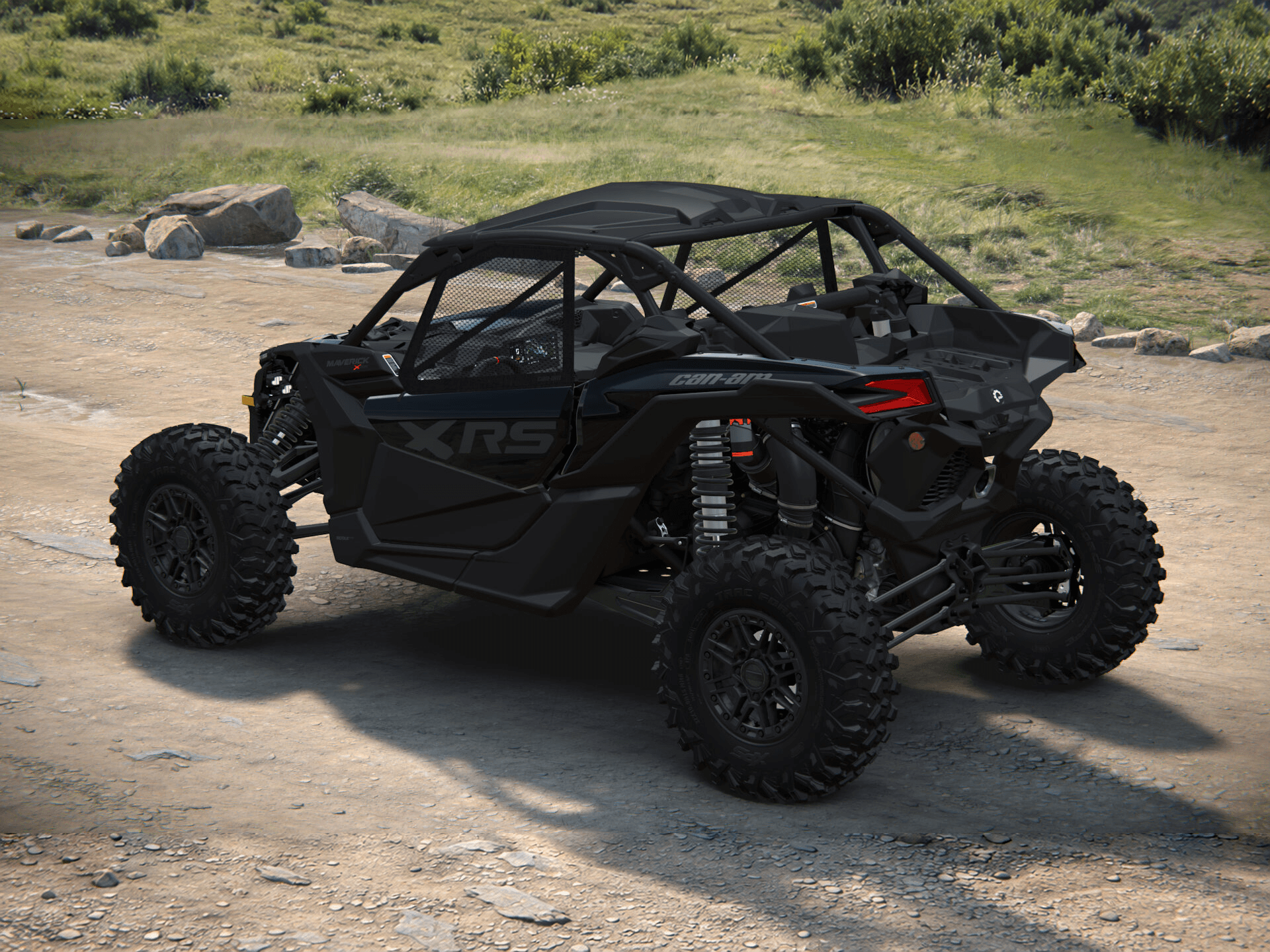 Can-Am Maverick X3 X rs 2027, Triple Black, 0007TVN00 — Слева сзади