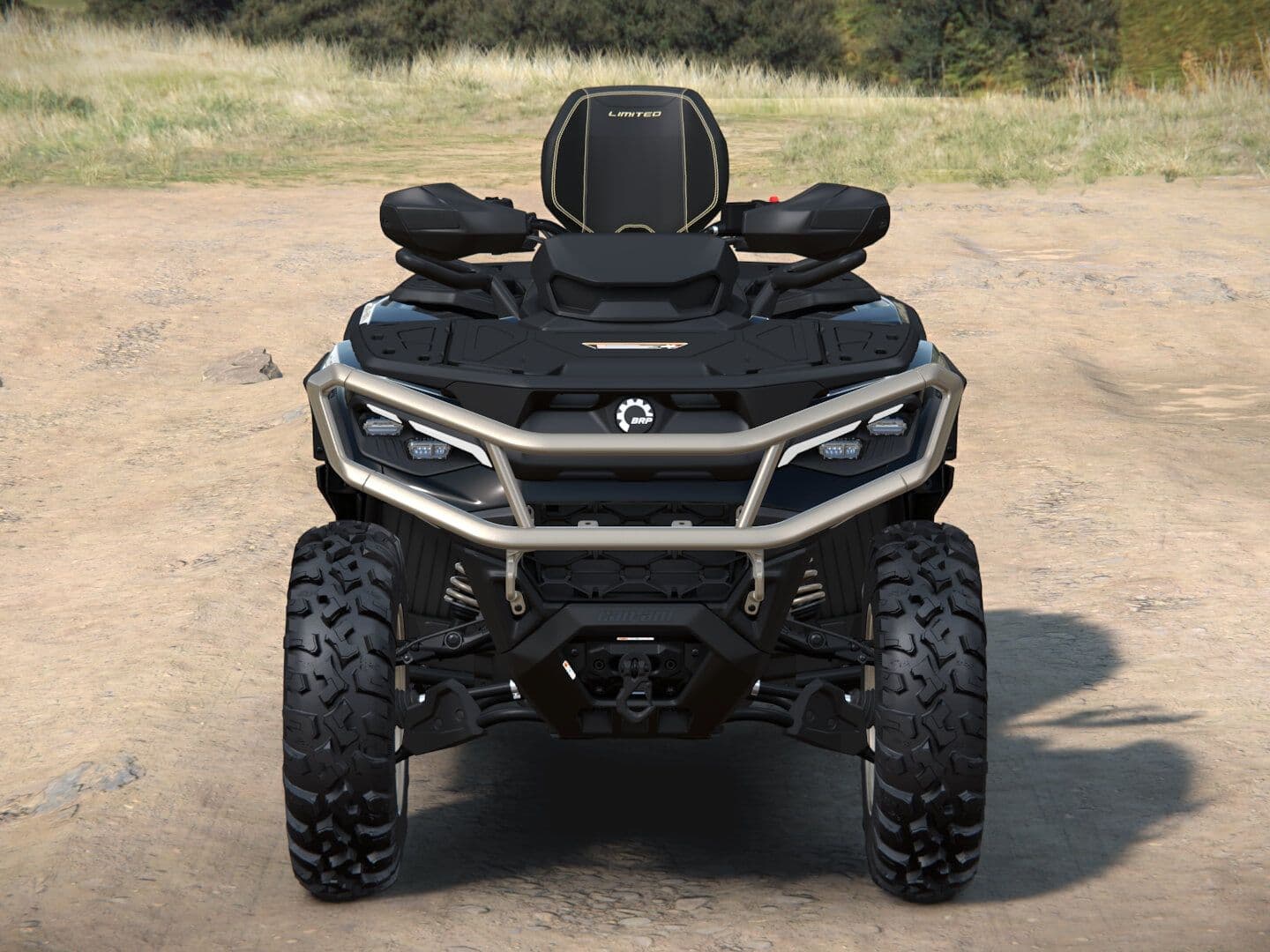 Can-Am Outlander MAX Limited 2027, 1000R, Stealth Black, 0004ZVB00 — Спереди