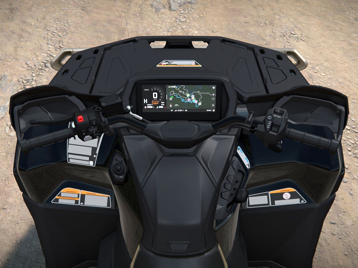 Can-Am Outlander MAX Limited 2027, 1000R, Stealth Black, 0004ZVB00 — Руль и приборная панель