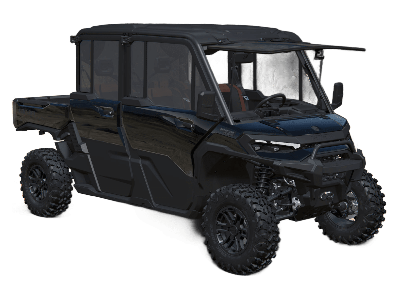 Can-Am Defender MAX LONE STAR CAB 2027, Stealth Black, 0006LVB00 — Обложка на прозрачном фоне