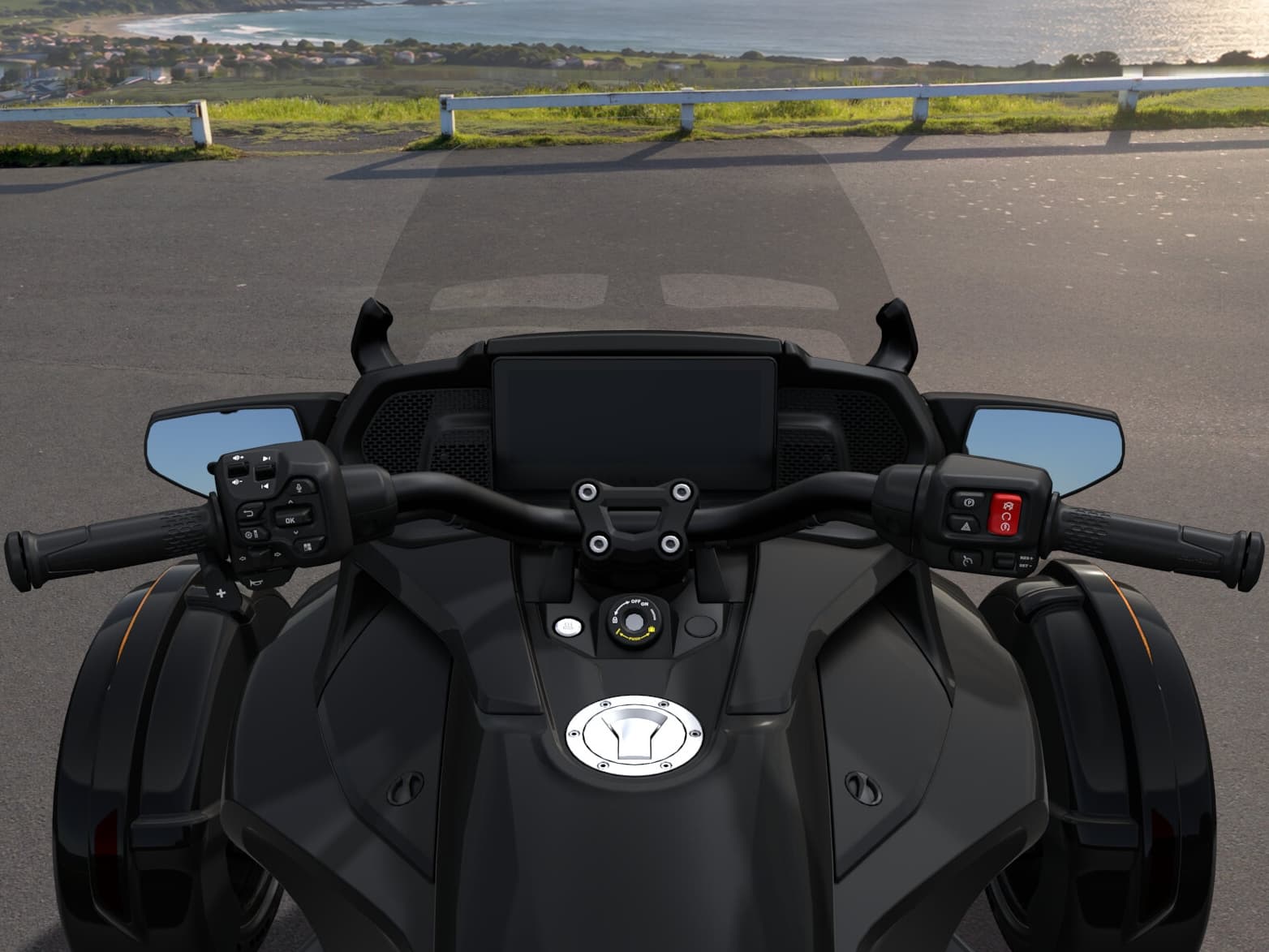 Can-Am Spyder F3 Limited 2026 — Monolith Black Satin — Приборы и органы управления