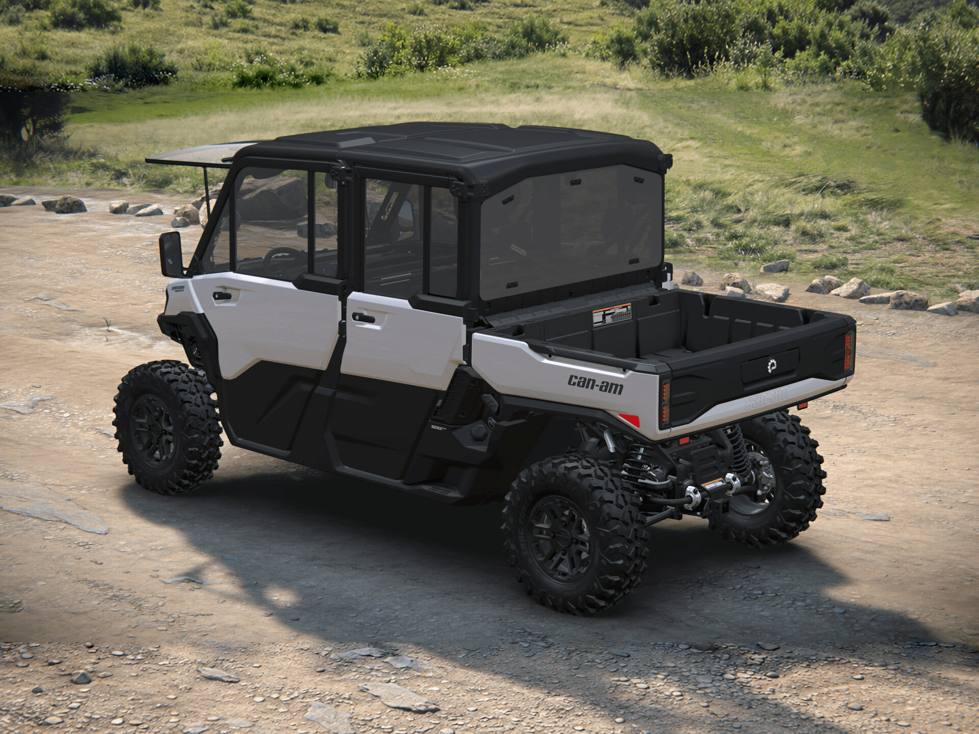 Can-Am Defender MAX Limited 2027, Hybrid White, 0006MVH00 — Слева сзади