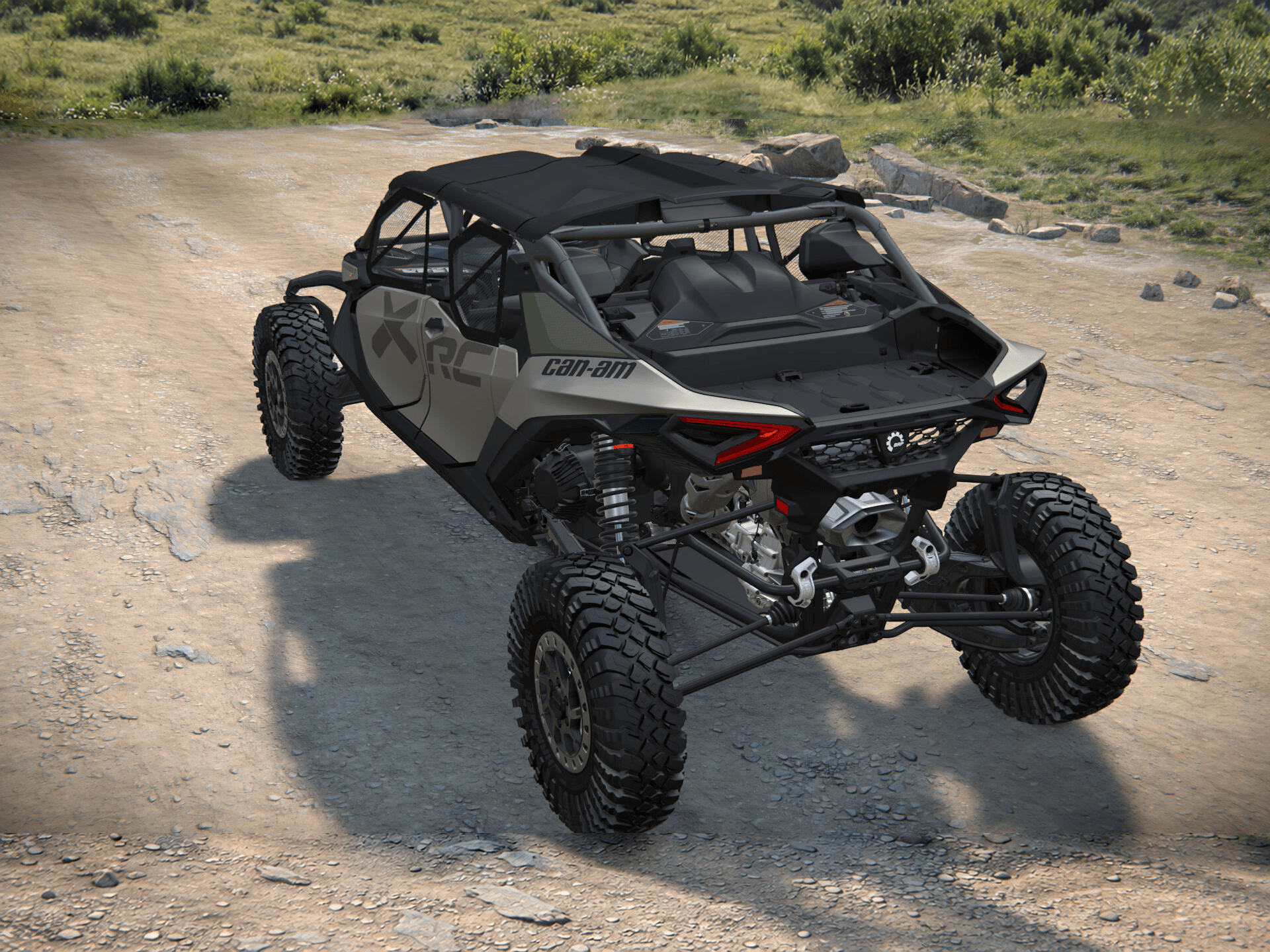 Can-Am Maverick R MAX X rc 2027, Loft Green Satin, 0007JVE00 — Слева сзади