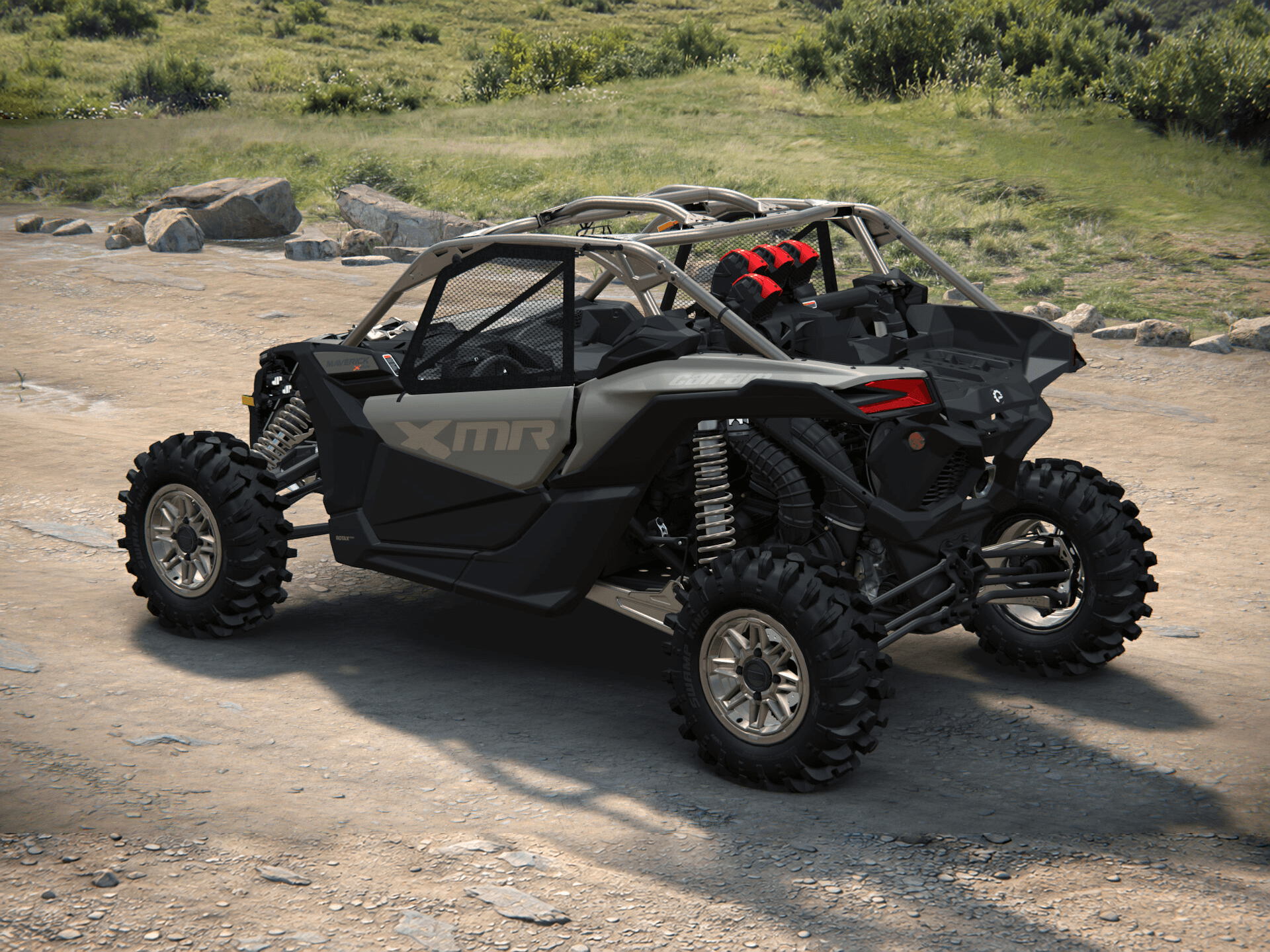 Can-Am Maverick X3 X mr 2027, Loft Green Satin, 0006VVB00 — Слева сзади