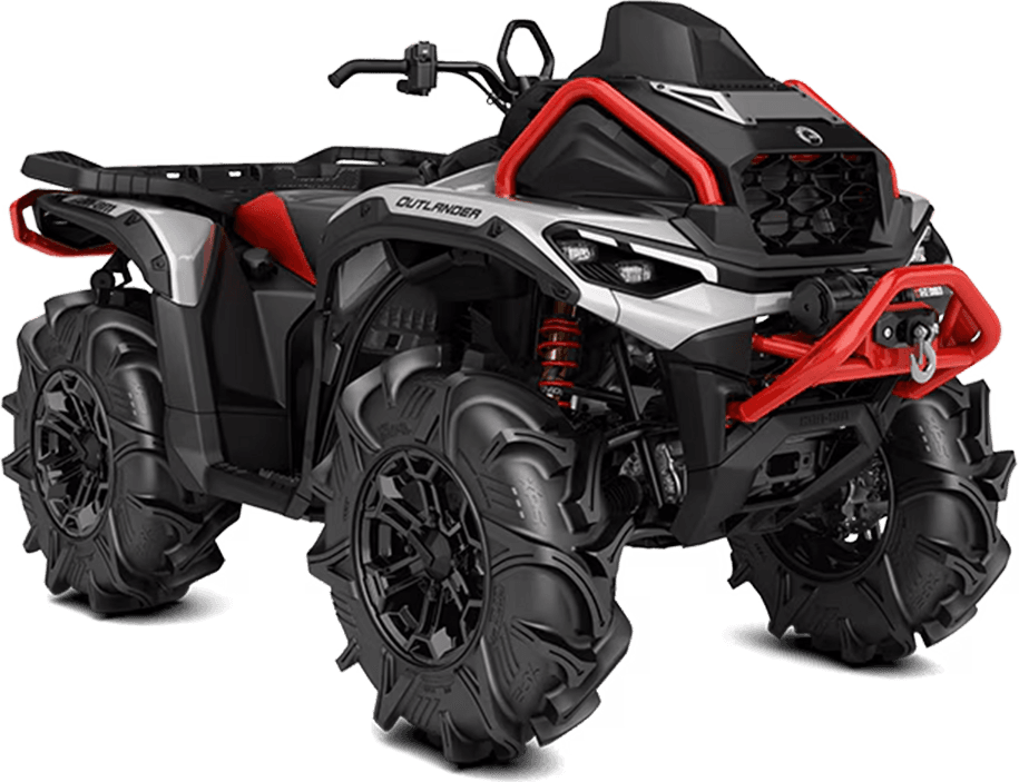 Can-Am OUTLANDER X MR 1000R 2025, цвет Hyper Silver/Legion Red