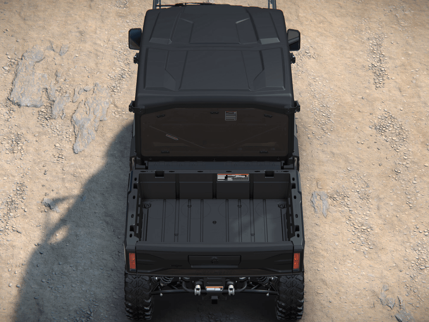 Can-Am Defender MAX LONE STAR CAB 2027, Stealth Black, 0006LVB00 — Сверху сзади