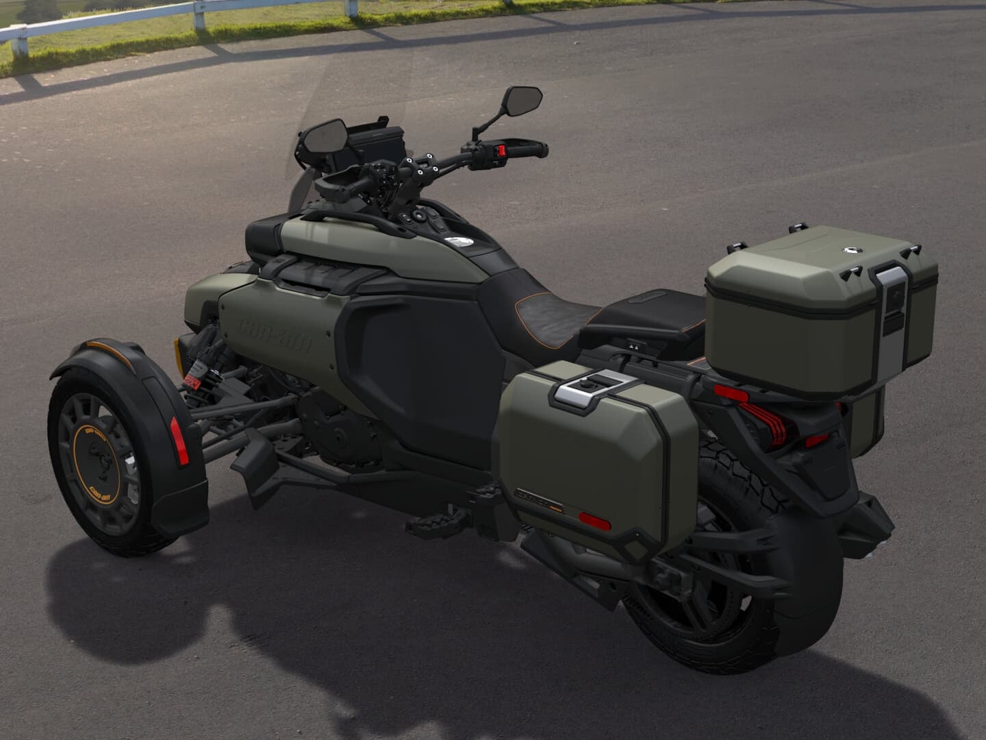 Can-Am Canyon Redrock 2026 — Moss Green Satin — Сзади слева