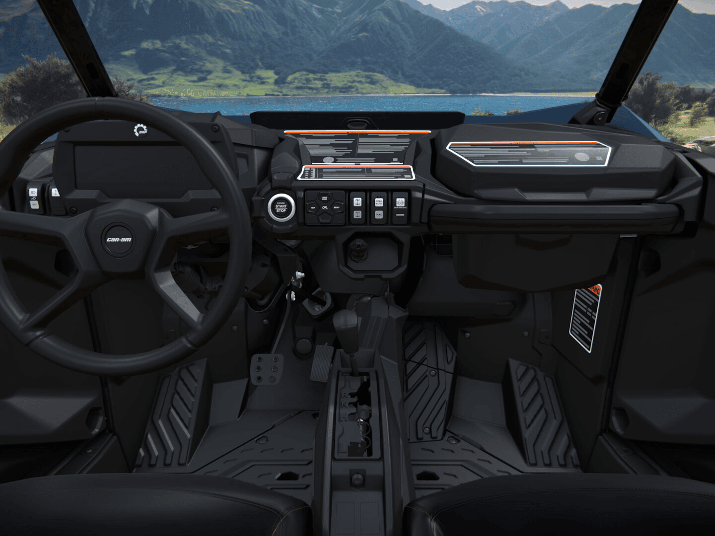 Can-Am Commander MAX XT-P 2027, Dusty Navy & Orange Crush, 0006CVC00 — Приборная панель