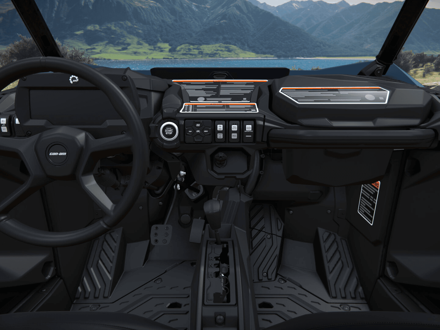 Can-Am Commander XT-P 2027, Dusty Navy & Orange Crush, 0006YVC00 — Приборная панель