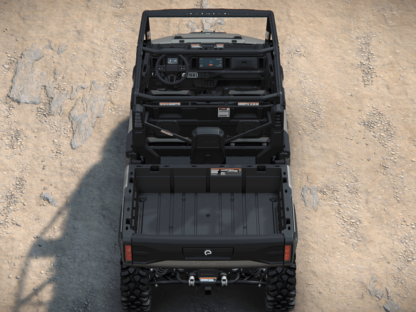 Can-Am Defender MAX X mr with half-doors 2027, Loft Green Satin, 0008PVA00 — Сверху сзади