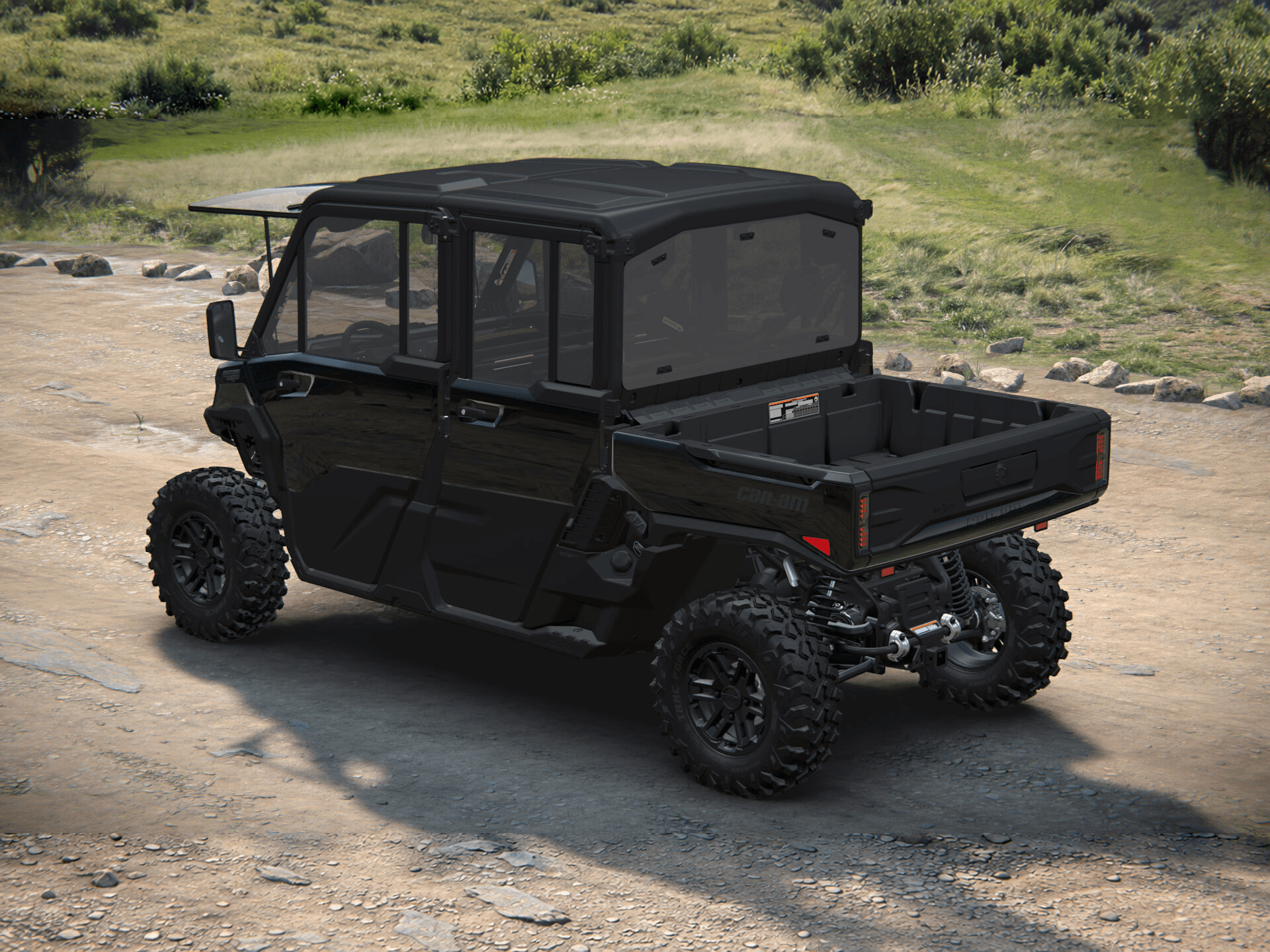 Can-Am Defender MAX LONE STAR CAB 2027, Stealth Black, 0006LVB00 — Слева сзади