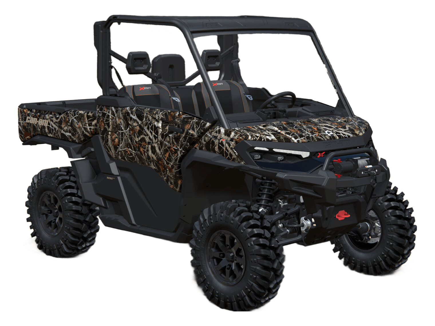 Can-Am Defender X mr with half-doors 2027, Dark Wildland Camo, 0008YVB00 — Обложка на прозрачном фоне