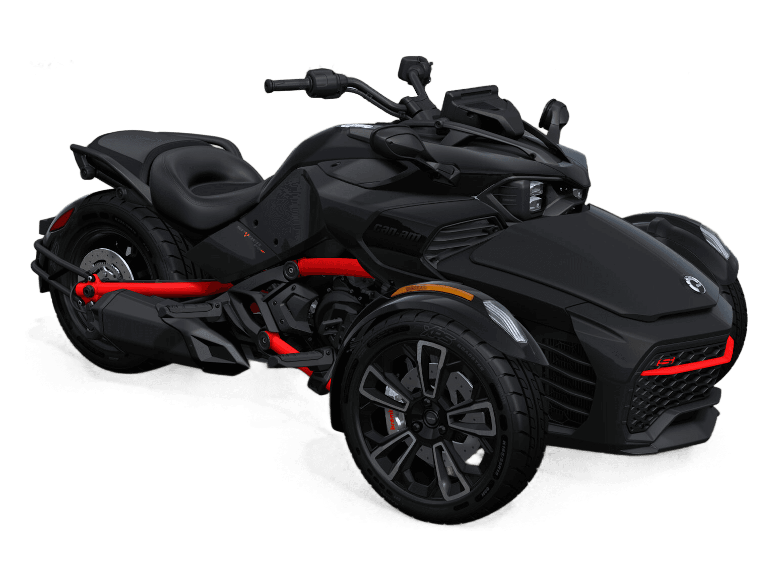 Can-Am Spyder F3-S 2026 — Monolith Black Satin — Спереди справа