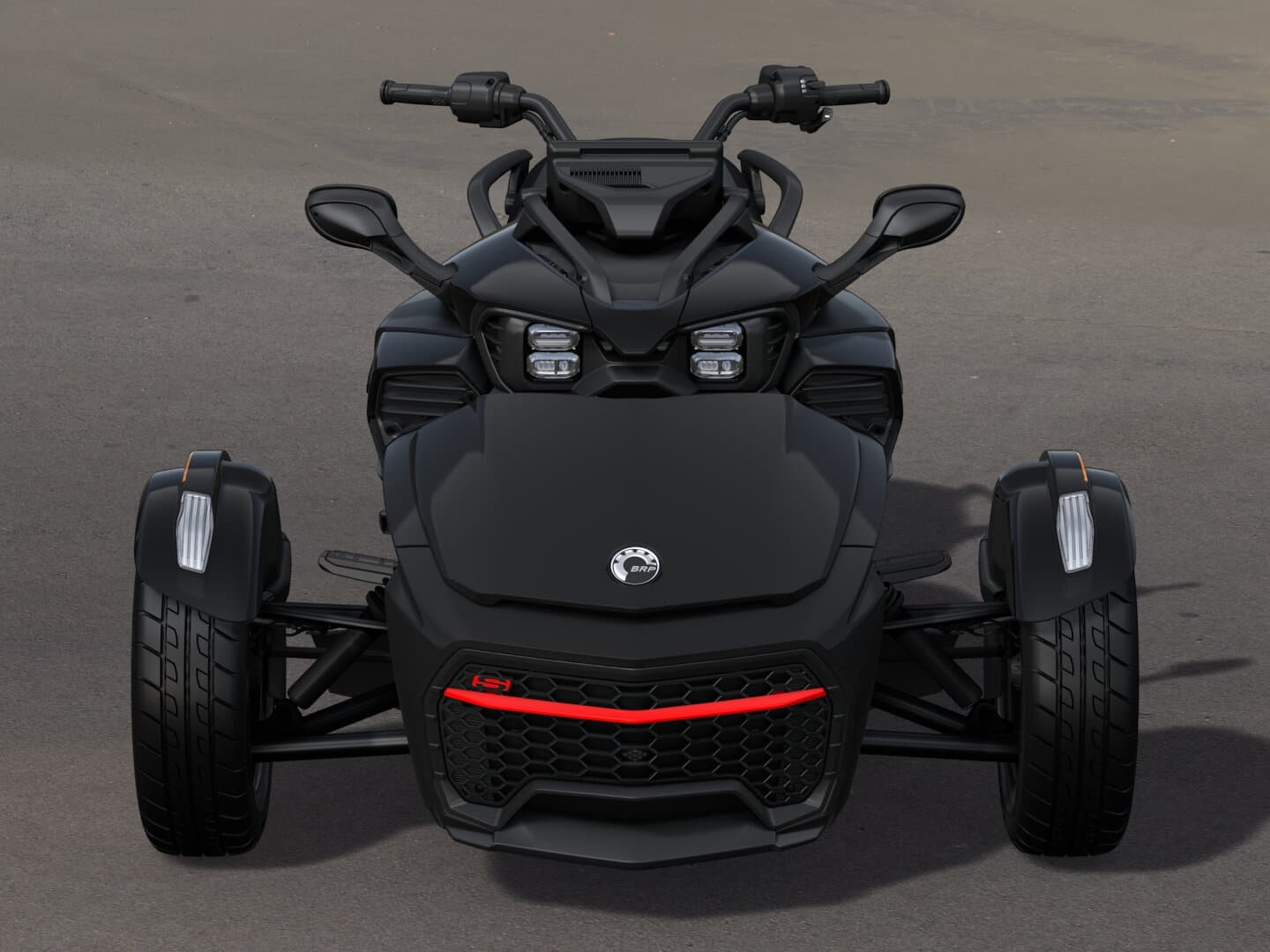 Can-Am Spyder F3-S 2026 — Monolith Black Satin — Вид спереди