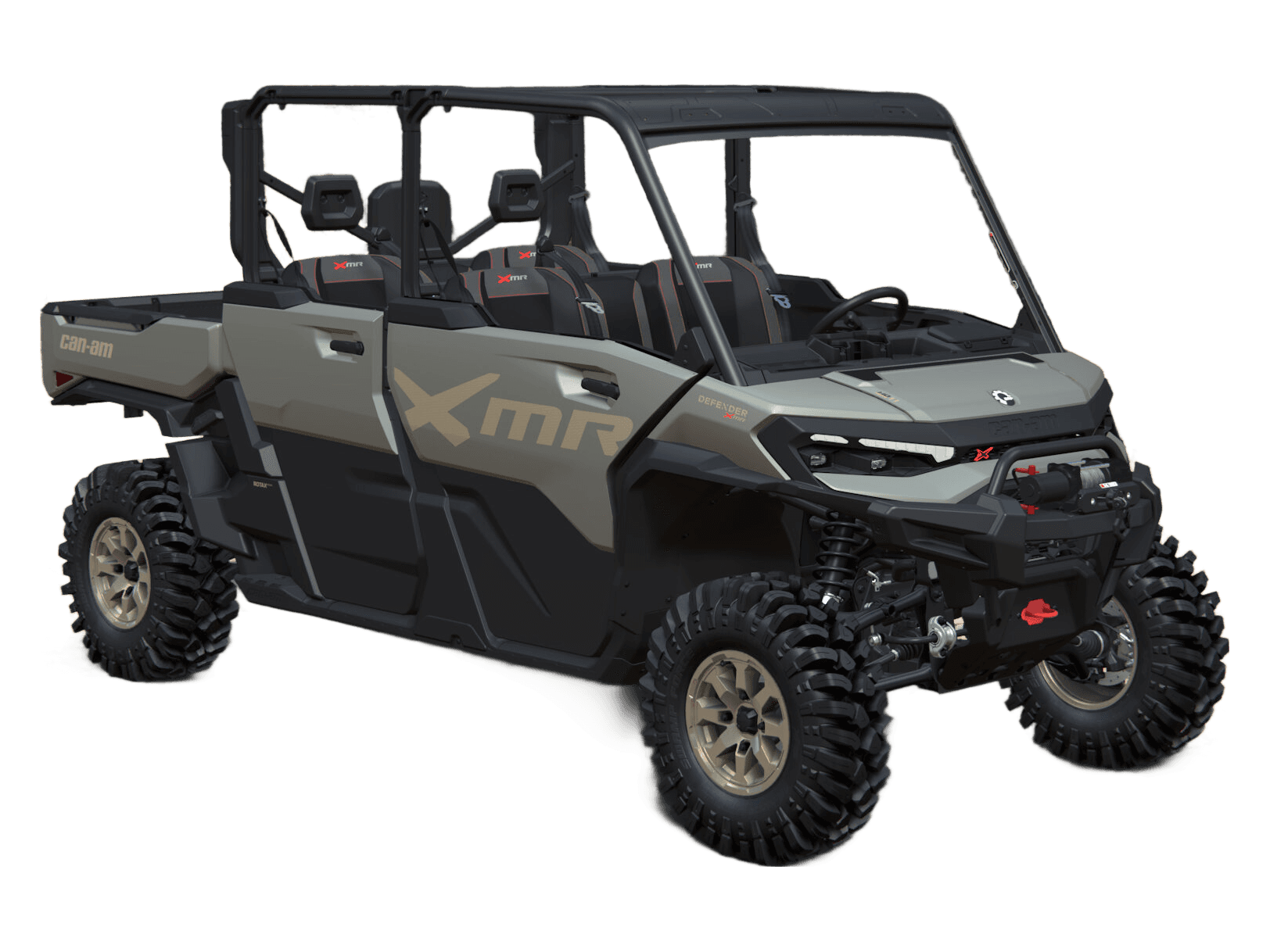 Can-Am Defender MAX X mr with half-doors 2027, Loft Green Satin, 0008PVA00 — Обложка на прозрачном фоне
