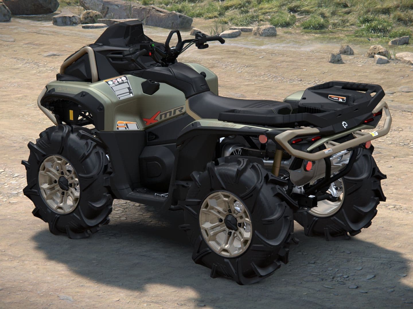 Can-Am Outlander X mr 2027, 1000R, Loft Green Satin, 0005LVB00 — Слева сзади