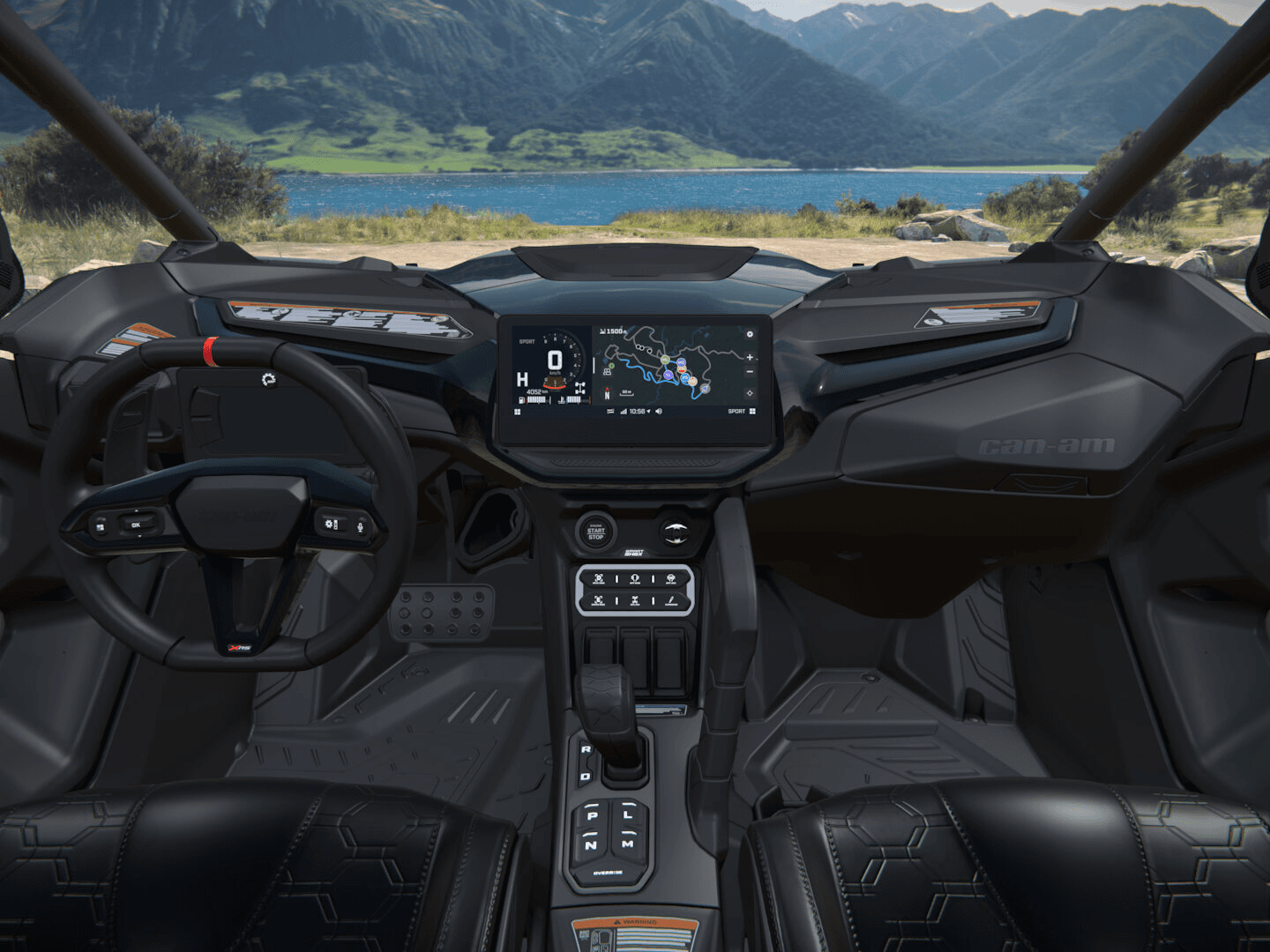 Can-Am Maverick R X rs 2027, Dolomite Grey & Orange Crush, 0007AVF00 — Приборная панель