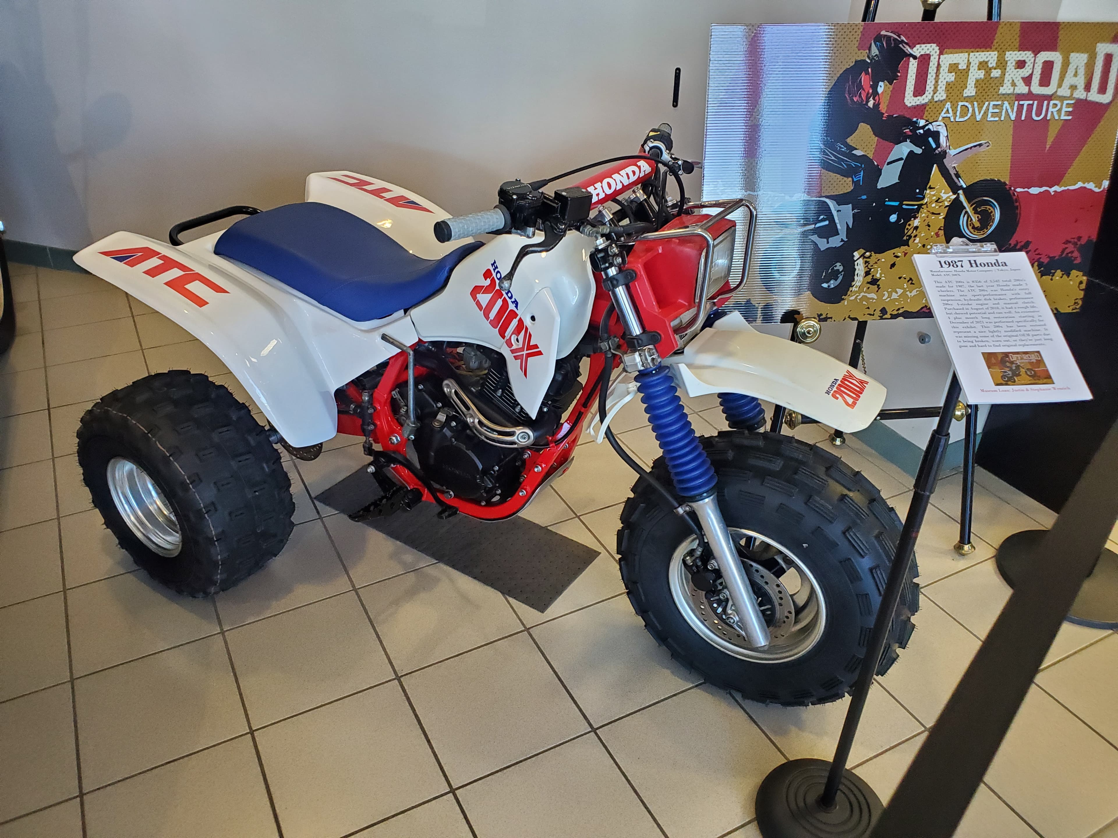 Honda ATC200X в музейной коллекции.