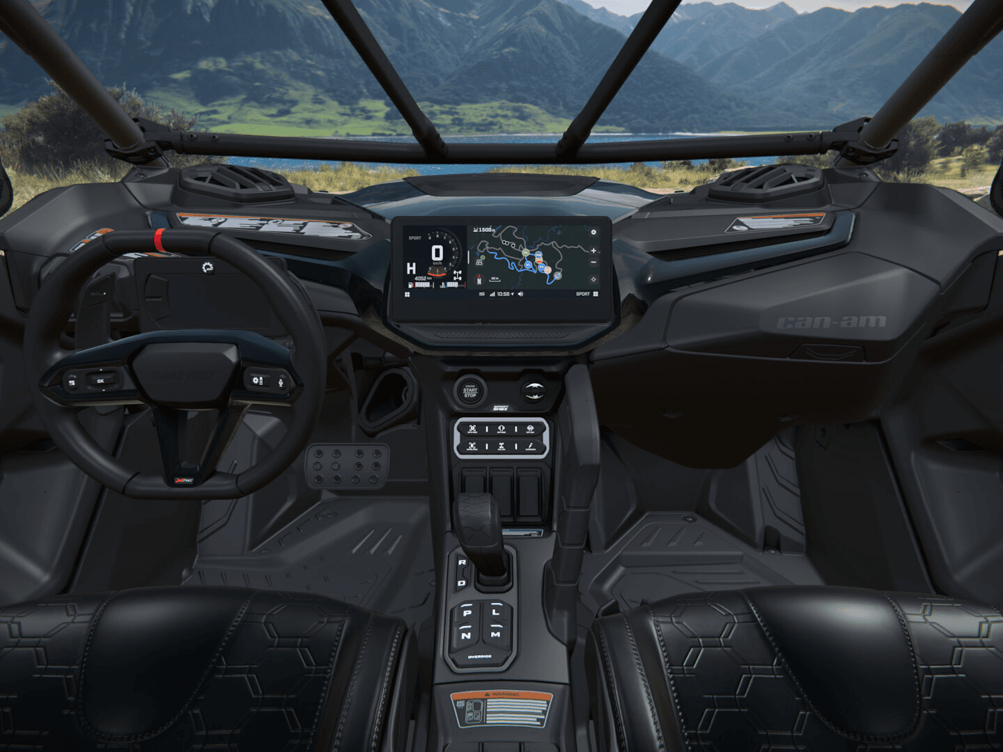 Can-Am Maverick R X rc 2027, Loft Green Satin, 0007GVB00 — Приборная панель