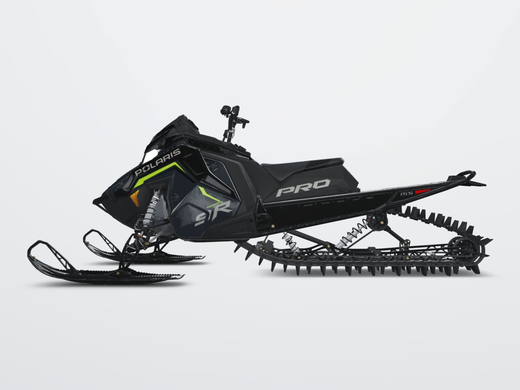Polaris PRO RMK 2027, Patriot 9R, Series 9: 155" × 15" × 3.25" — Слева сбоку