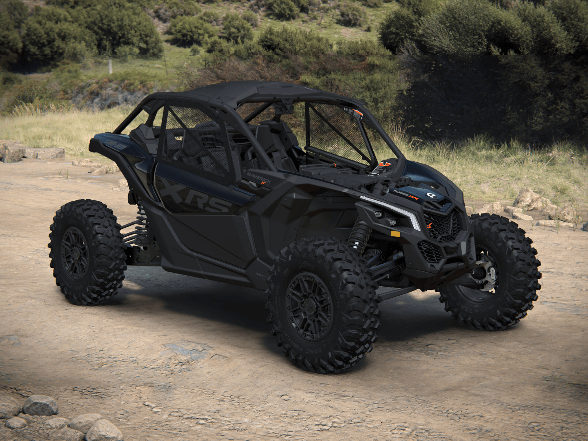 Can-Am Maverick X3 X rs 2027, Triple Black, 0007TVN00 — Справа спереди