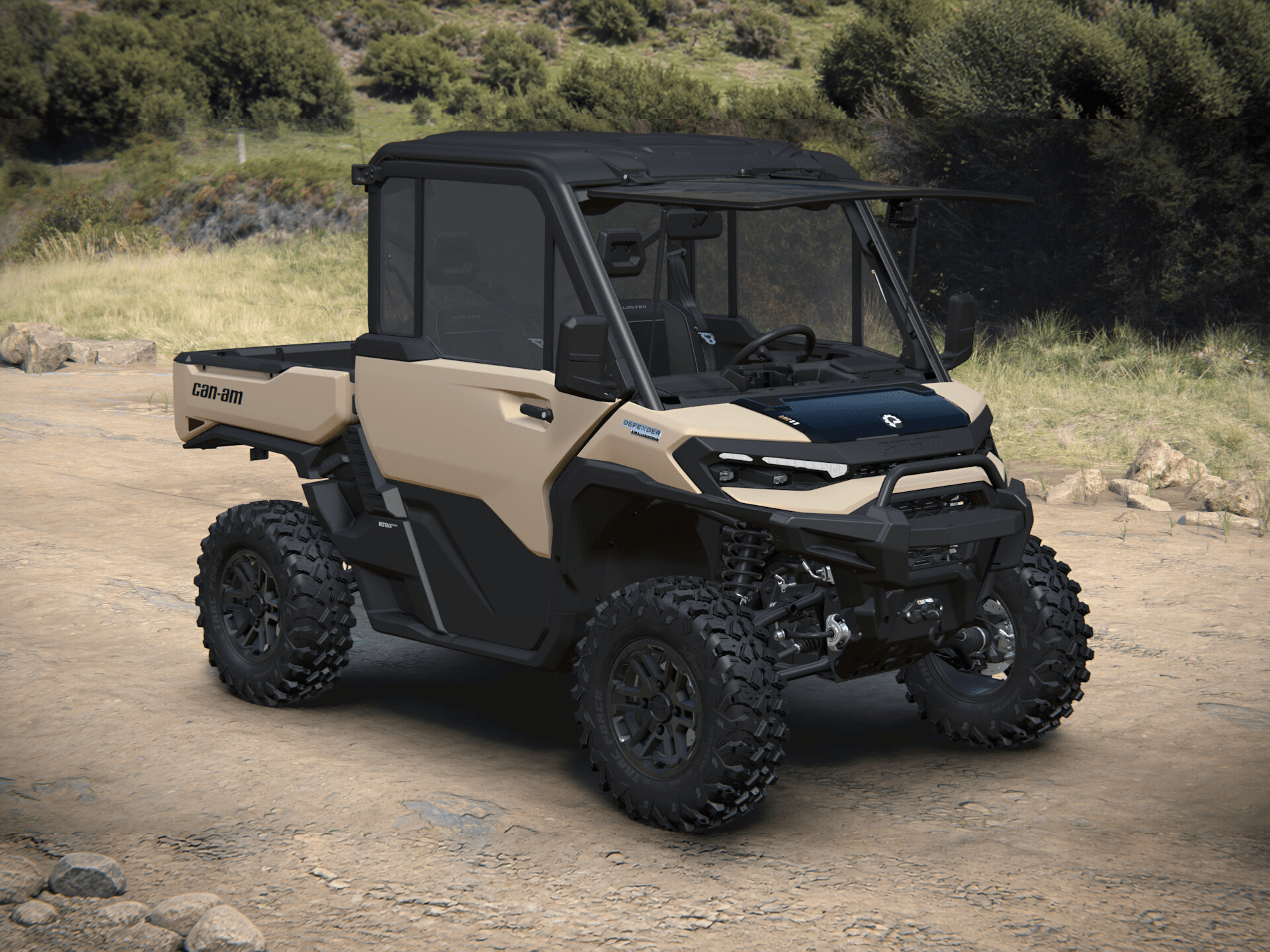 Can-Am Defender Limited 2027, Sandstone, 0008JVB00 — Справа спереди