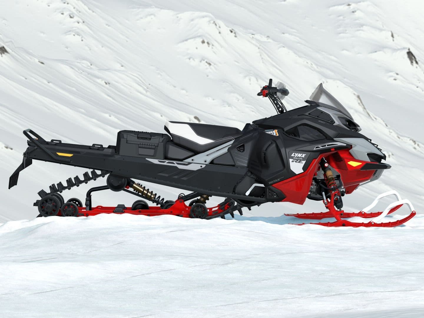 Lynx BRUTAL RE (500 mm) 2027, 850 E-TEC, Viper Red / Black — Справа сбоку