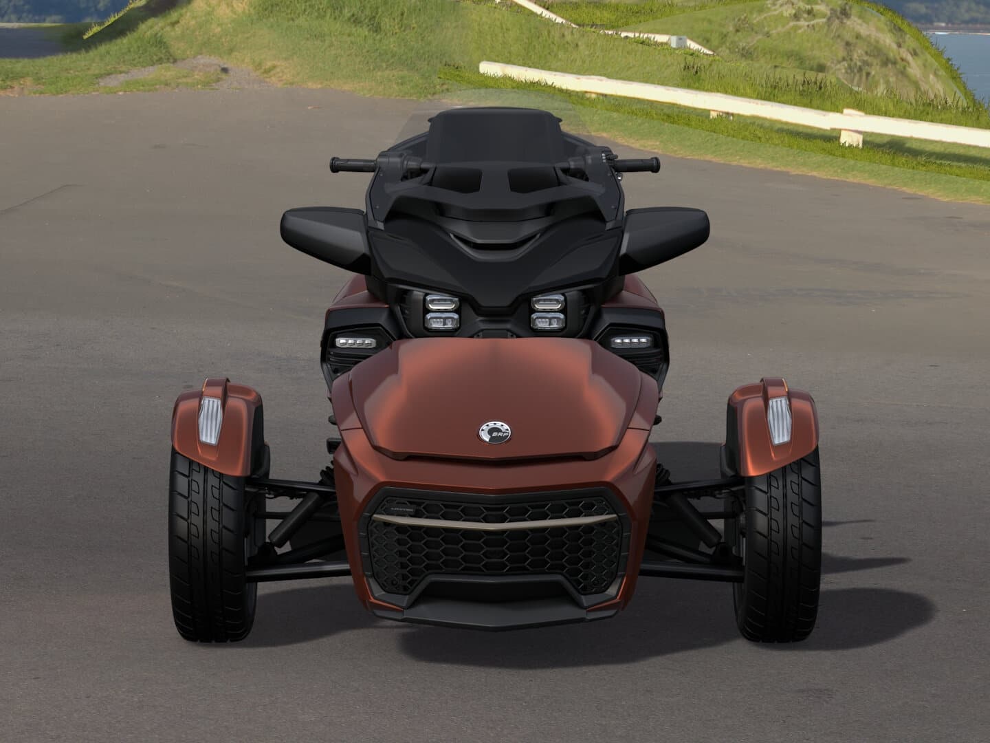 Can-Am Spyder F3 Limited Special Series 2026 — Mars Red — Вид спереди