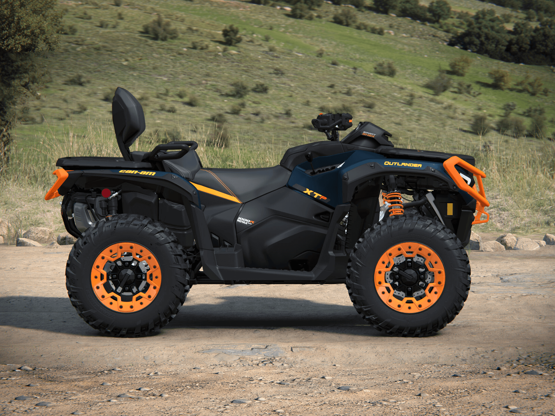 Can-Am Outlander MAX XT-P 2027, 1000R, Dusty Navy & Orange Crush, 0004UVB00 — Справа