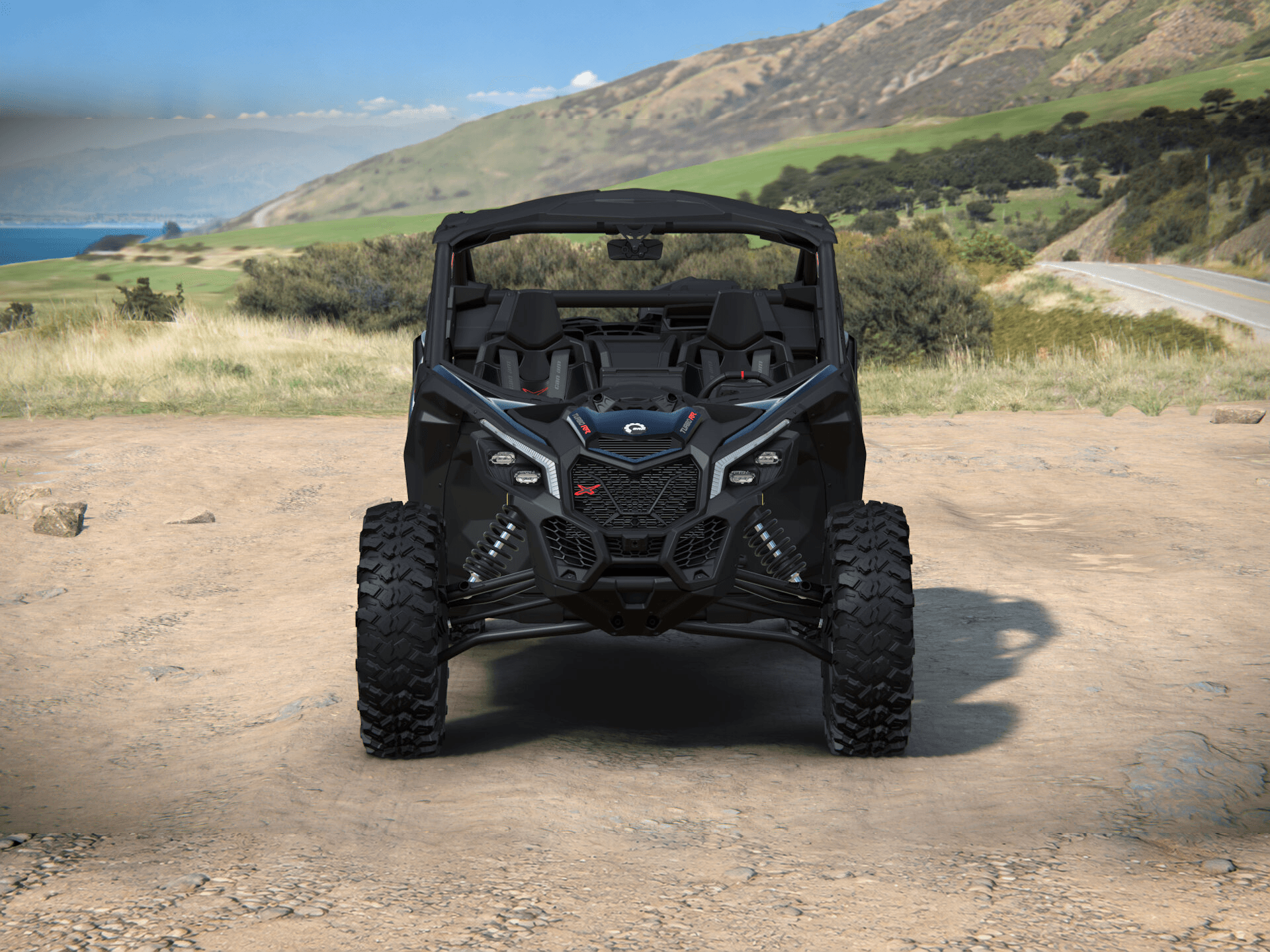 Can-Am Maverick X3 X ds 2027, Triple Black, 0007SVH00 — Спереди