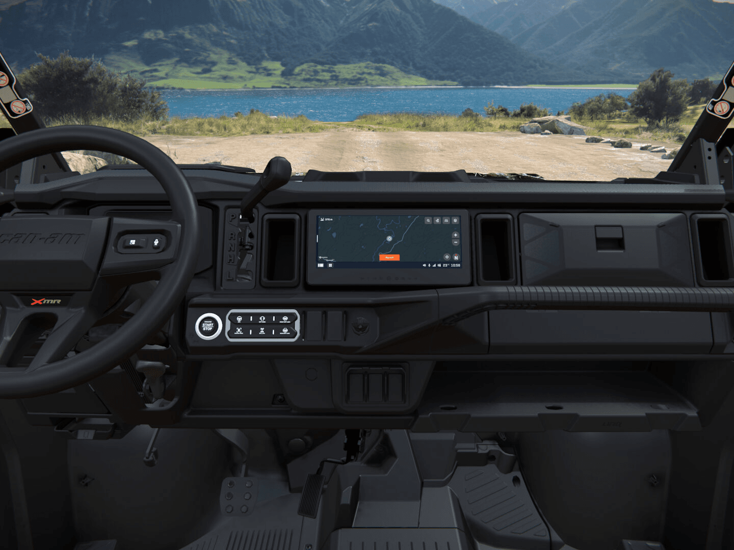 Can-Am Defender X mr with half-doors 2027, Dark Wildland Camo, 0008YVB00 — Приборная панель