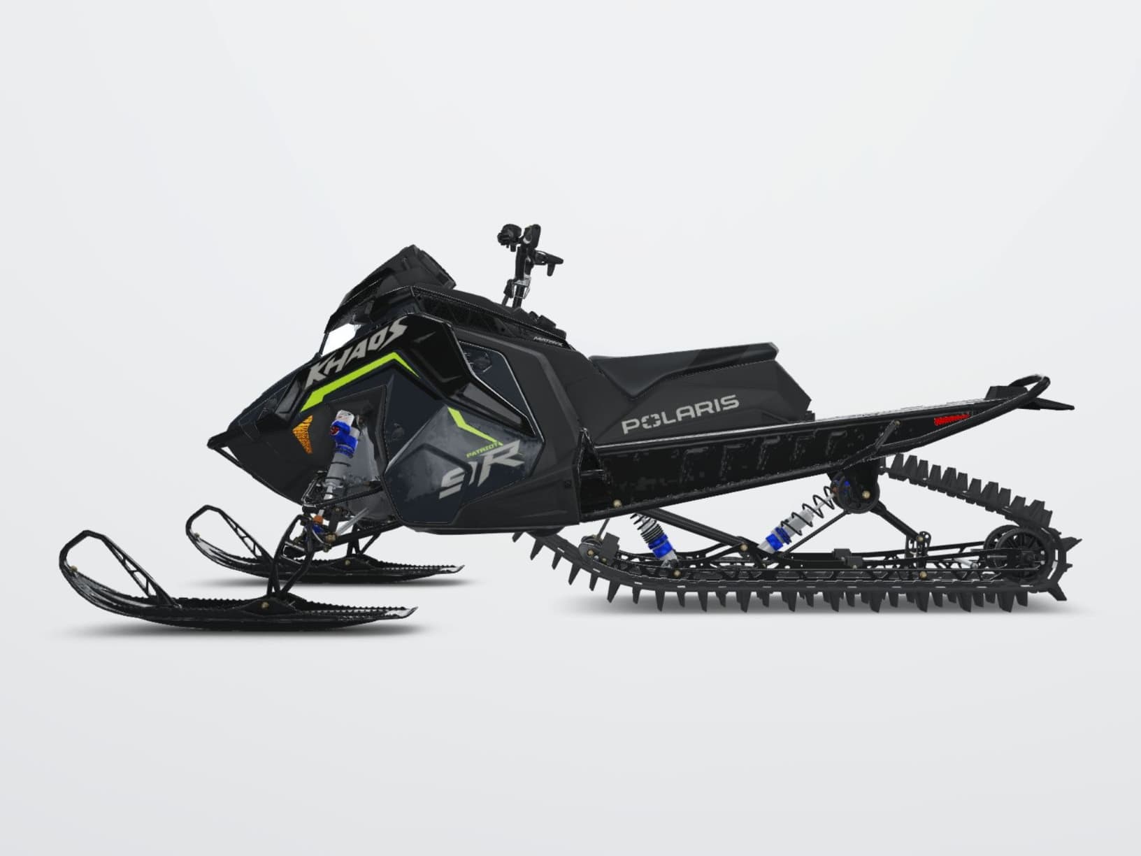 Polaris RMK Khaos 2027, Patriot 9R, Series 6: 146" × 15" × 2.6" — Слева сбоку