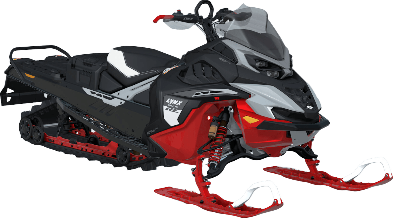 Lynx BRUTAL RE (500 mm) 2027, 850 E-TEC, Viper Red / Black — обложка на прозрачном фоне