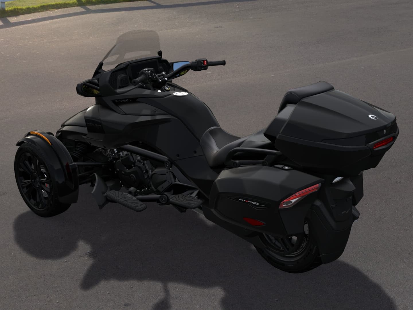 Can-Am Spyder F3 Limited 2026 — Monolith Black Satin — Сзади слева