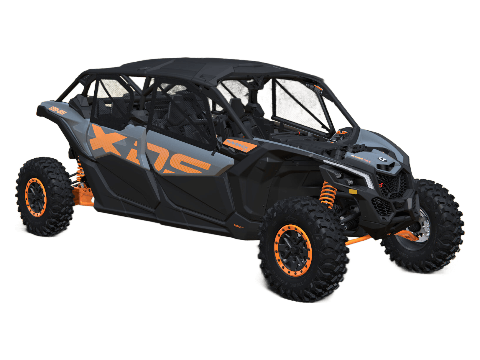 Can-Am Maverick X3 MAX X ds 2027, Dolomite Grey & Orange Crush, 0007VVF00 — Обложка на прозрачном фоне
