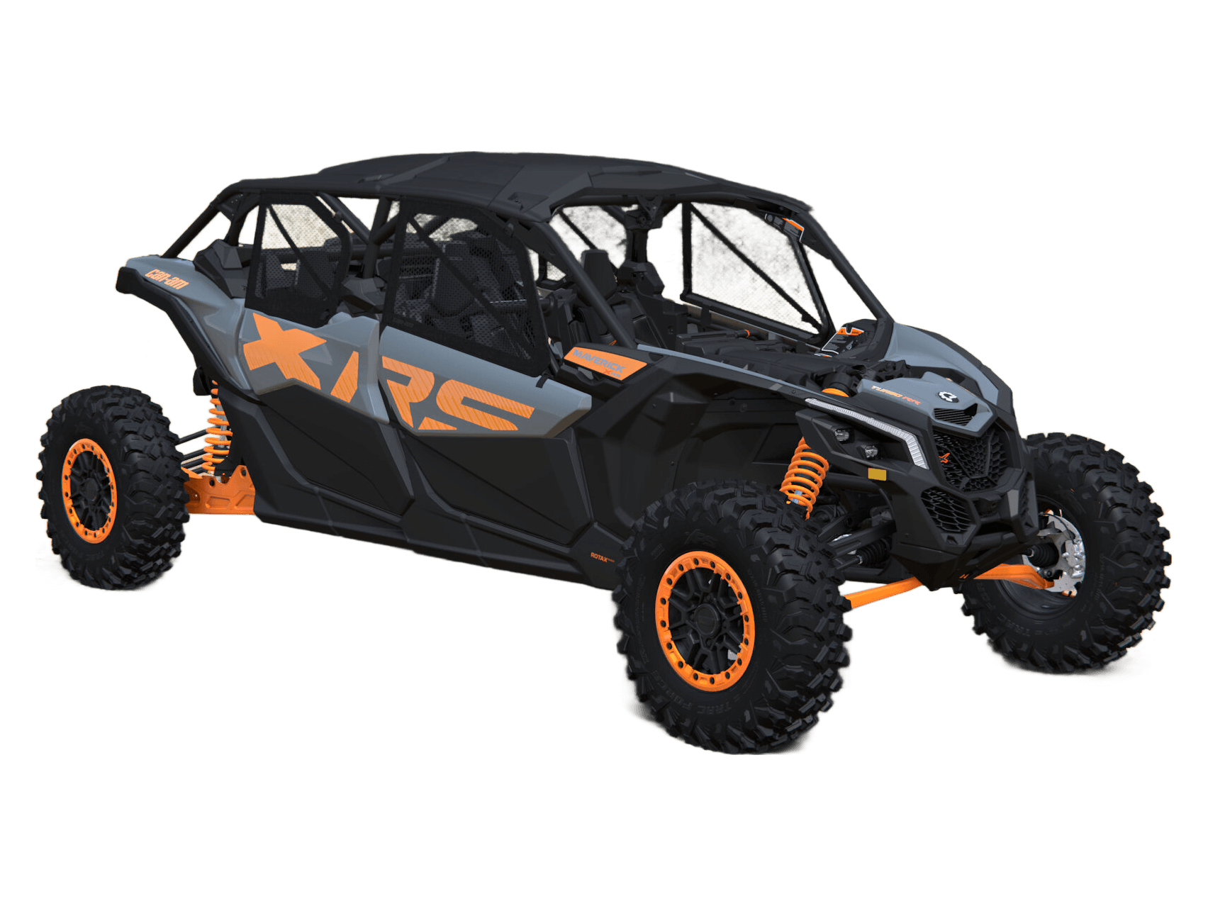 Can-Am Maverick X3 MAX X rs 2027, Dolomite Grey & Orange Crush, 0009NVD00 — Обложка на прозрачном фоне